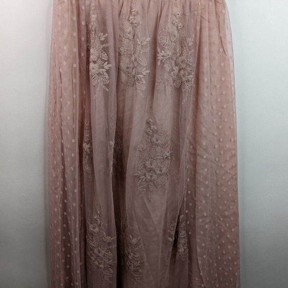 Umgee S Peasant Boho Bohemian Paradise Island Scalloped Lace Maxi Dress - Picture 7 of 12